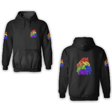 Discover KV9 Turtle LGBT Gay Pride Rainbow Flag Turtle Stack LGBT 3D Hoodies