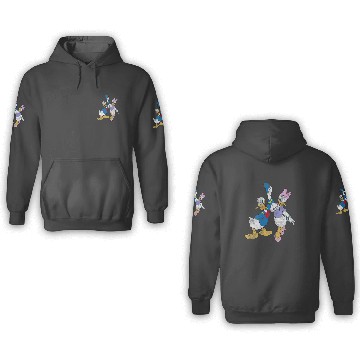 Discover Disney Mickey And Friends Donald And Daisy Distressed 3D Hoodies