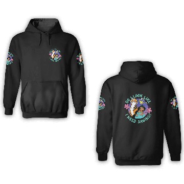 Discover Disney Princess - Jasmine Do I Look Like I Need Saving Zip 3D Hoodies