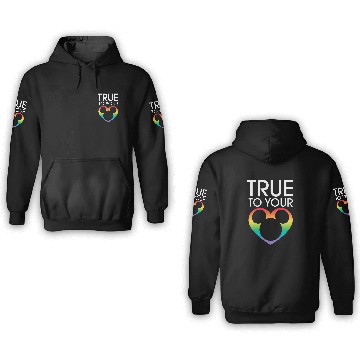 Discover Disney Mickey Icon True to Your Heart Pride Baseball Tees 3D Hoodies