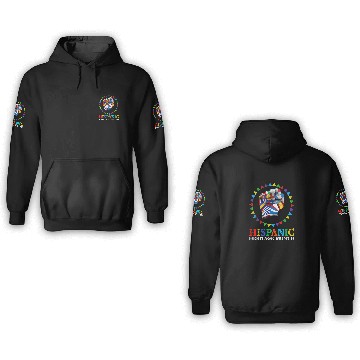 Discover Hispanic Heritage Month Strong Latino Hand Countries Flag 3D Hoodies
