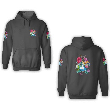Discover Disney Alice in Wonderland Wildflower Forest 3D Hoodies