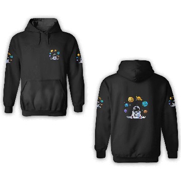 Discover Astronauts Juggle Astronaut 3D Hoodies