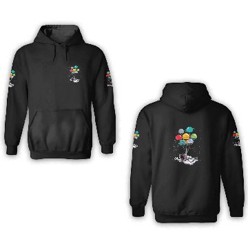Discover Astronauts Outer Space Space Travel Balloon Planets Science Astronaut 3D Hoodies