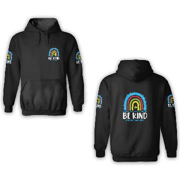 Discover Autistic Be Kind Autism Awareness Rainbow Leopard Choose Kindness 3D Hoodies