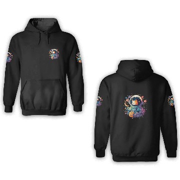 Discover Cat Paws Astronaut Outer Space Kitty on Galaxy Cat Lover 3 3D Hoodies