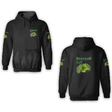 Discover Broccoli Lover Team Broccoli Vegan Vegetarian Broccoli 3D Hoodies