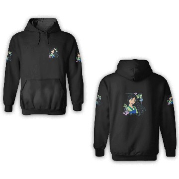 Discover Disney Princess Mulan Flowers 3D Hoodies