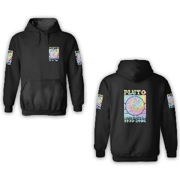 Discover Astronomy Lover Pluto Never Forget Space Science Astronomy Men Women Tie Dye 3D Hoodies