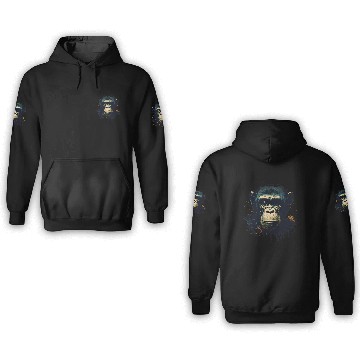 Discover Chimpanzee Monkey Portrait 3D Hoodies