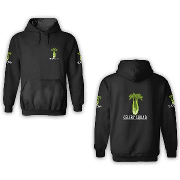 Discover Celery Food Ironic Saying Leeks Vegetable 3D Hoodies