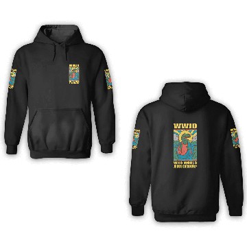 Discover Dinosaur Dino Christian WWJD Who Would Jesus Devour a Jesus Trex 3D Hoodies