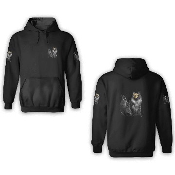 Discover Cat Paws Maine Coon Steampunk 3D Hoodies
