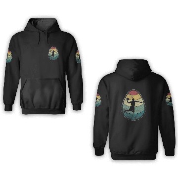 Discover Retro vintages Dodgeball Egg Happy Easter Day Gift 3D Hoodies