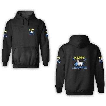 Discover Lama Llama QWM7 Happy Llamakkuh Funny Hanukkah Llama Lover Jewish Life 86 3D Hoodies