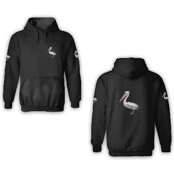 Discover Pelican Bird Dalmatian Pelican Ornithology 3D Hoodies