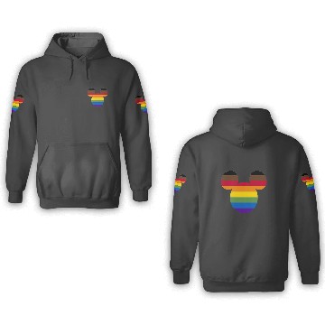 Discover Disney Mickey Friends Mickey Rainbow Pocket Pride 3D Hoodies