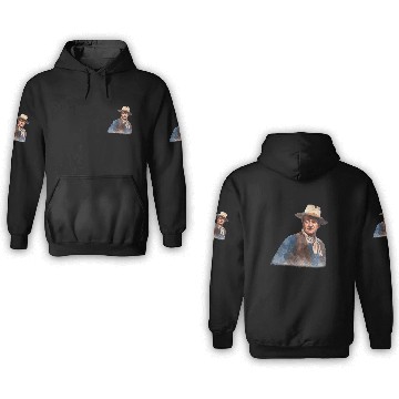 Discover John Wayne "The Duke" - Watercolor - John Wayne - 3D Hoodies