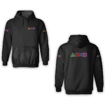 Discover playstation buttons glow 3D Hoodies