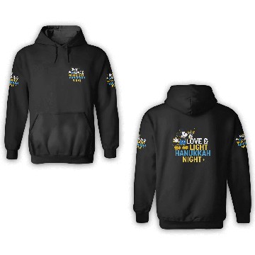 Discover Disney Mickey Mouse Love & Light Happy Hanukkah 3D Hoodies