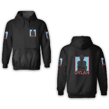 Discover Bob Dylan Outline ly Licensed 3D Hoodies