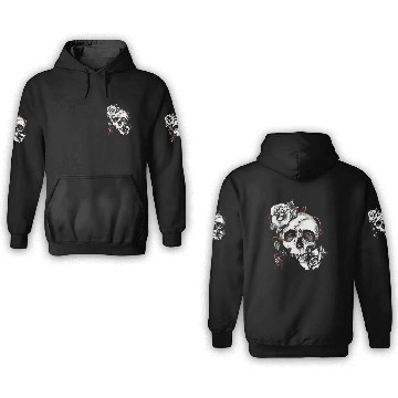 Discover Skull And Roses Premium 3D Hoodies