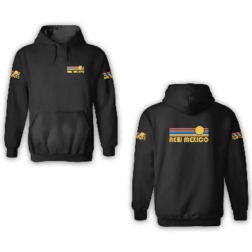 Discover New Mexico Retro Sunset 3D Hoodies