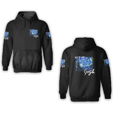 Discover Let It Gogh Starry Night 3D Hoodies