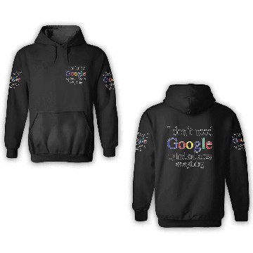 Discover I Don't Need Google My Husband Knows Everything | Womens Humor Junior Fit V-Neck 3D Hoodies