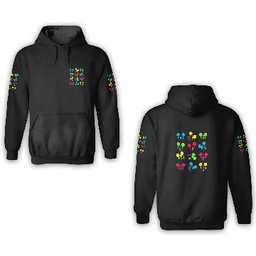 Discover Disney Neon Mickey Mouse Zip 3D Hoodies