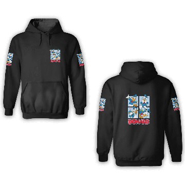 Discover Disney - Donald Duck Grid Baseball Tees 3D Hoodies