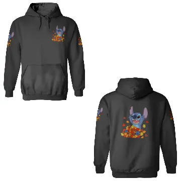Discover Disney Lilo Stitch Autumn Leaves Stitch 3D Hoodies