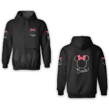 Discover Disney Minnie Mouse Bow Bride Wedding 3D Hoodies