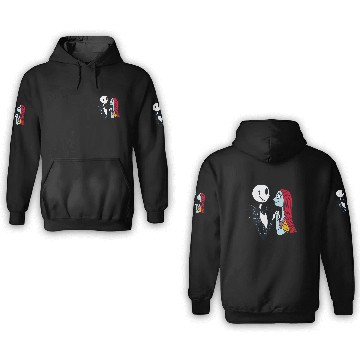 Discover Disney The Nightmare Before Christmas Jack and Sally Baseball Jerseys 3D Hoodies