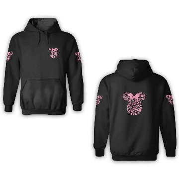 Discover Disney Minnie Mouse Pink Easter 3D Hoodies