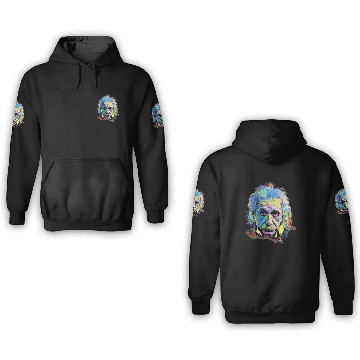 Discover Albert Einstein Abstract - Einstein - 3D Hoodies