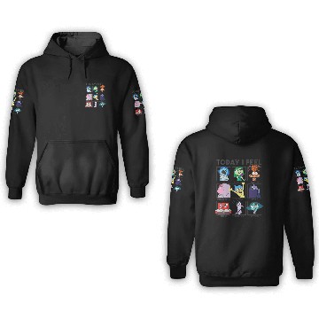 Discover Disneyss Pixars Inside Out 2 Today I Feel Emotions Panels 3D Hoodies