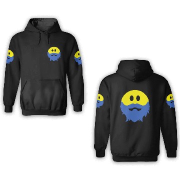 Discover Bearded Smiley Face 3D Hoodies