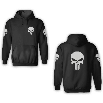 Discover The Punisher Skull Head 3D Hoodies