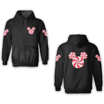 Discover Disneyss New Mickey Icon Christmas Peppermint Candy Holiday 3D Hoodies