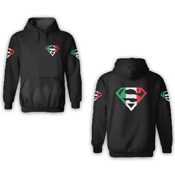 Discover Superman Shield with Italian 3D Hoodies