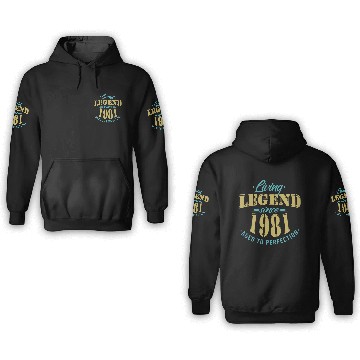 Discover 1981 birthday legend men women 3D 3D Hoodies