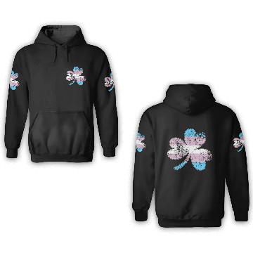 Discover Transgender Shamrock Pride Flag 3D Hoodies