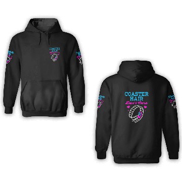 Discover Roller Coaster Hair Dont Care Funny Theme Park 3D Hoodies