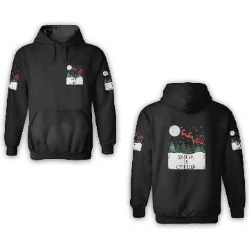 Discover Santa is Coming Tartan Present Christmas Tree 3D Hoodies