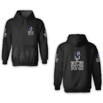 Discover American Warrior Spartan Helmet I Thin Blue Line 3D Hoodies
