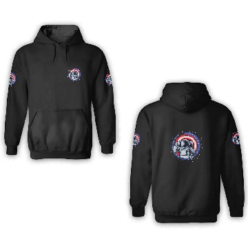 Discover Astronauts Funny Spaceman July 4th With Flag Astronaut 3D Hoodies