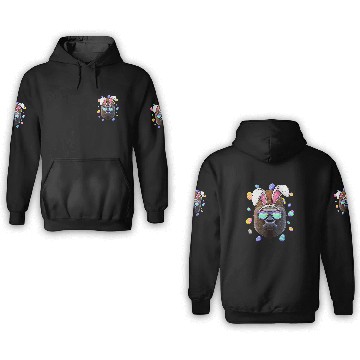 Discover Gorilla Easter Bunny Ears Funny Easter Eggs Hunting 3D Hoodies