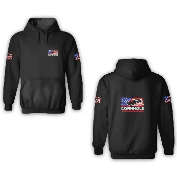 Discover Cornhole sports flag arts 3D Hoodies