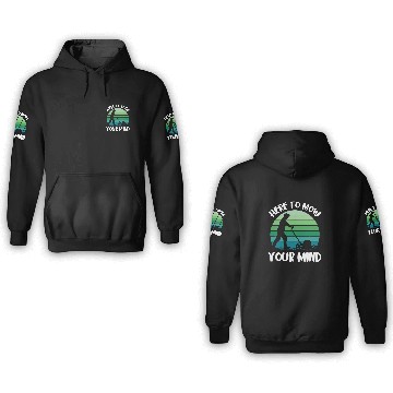 Discover Lawn Care Worker Mow Your Mind Lawn Mowing Worker Retro Zip 3D Hoodies